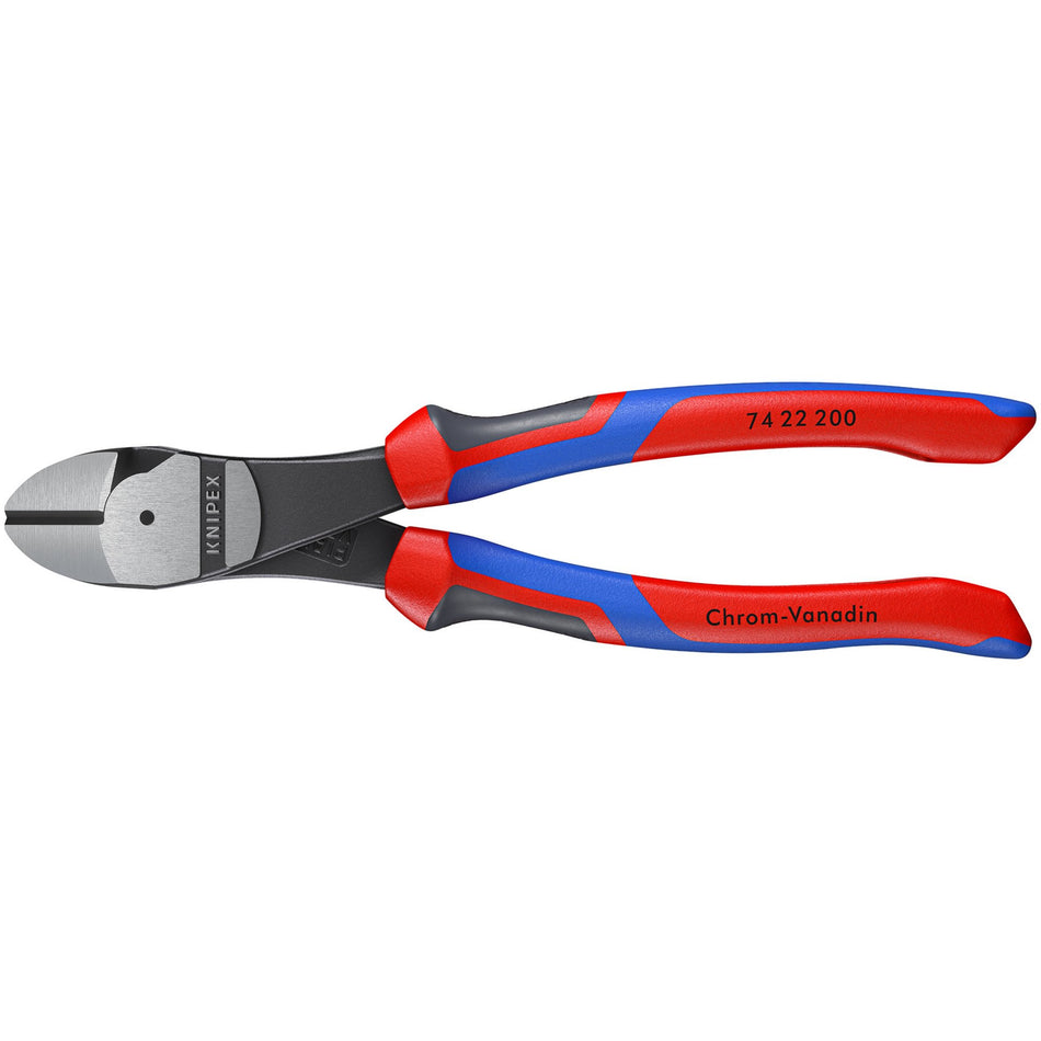 Knipex 200mm High Leverage Diagonal Side Cutter with 12&deg; Head : Model No.74 22 200