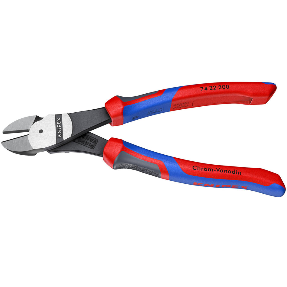 Knipex 200mm High Leverage Diagonal Side Cutter with 12&deg; Head : Model No.74 22 200