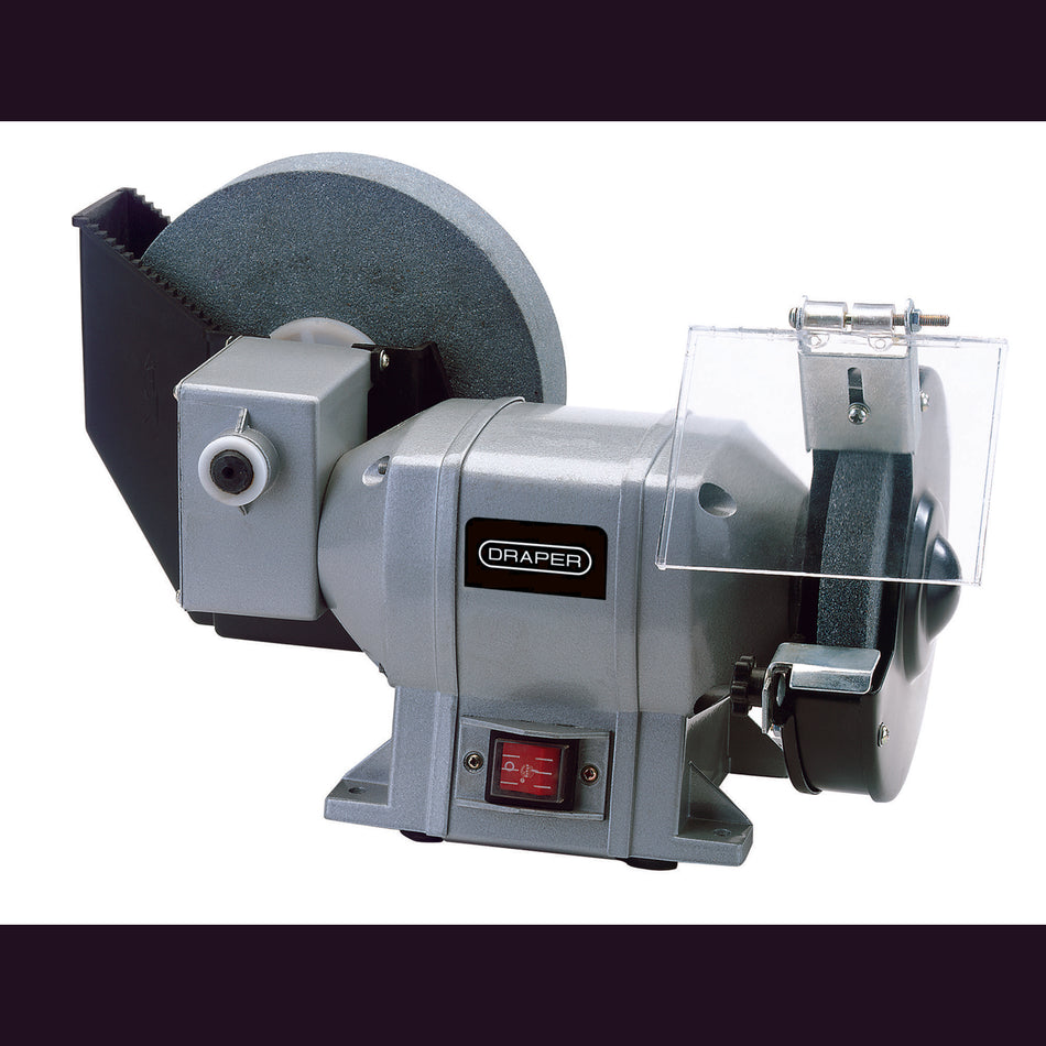 DRAPER 230V 250W Wet and Dry Bench Grinder: Model No.GWD200A