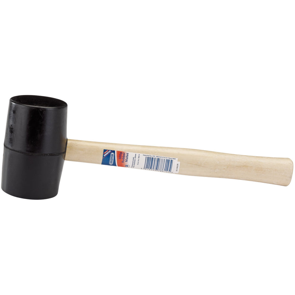 DRAPER 620G (24oz) Rubber Mallet With Hardwood Shaft: Model No.RM956/2