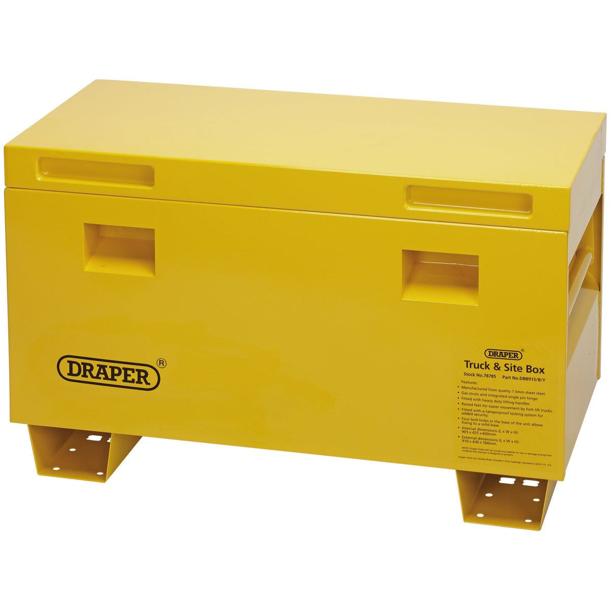 DRAPER Contractors Secure Storage Box (48 inches): Model No.DBB1220/B/Y