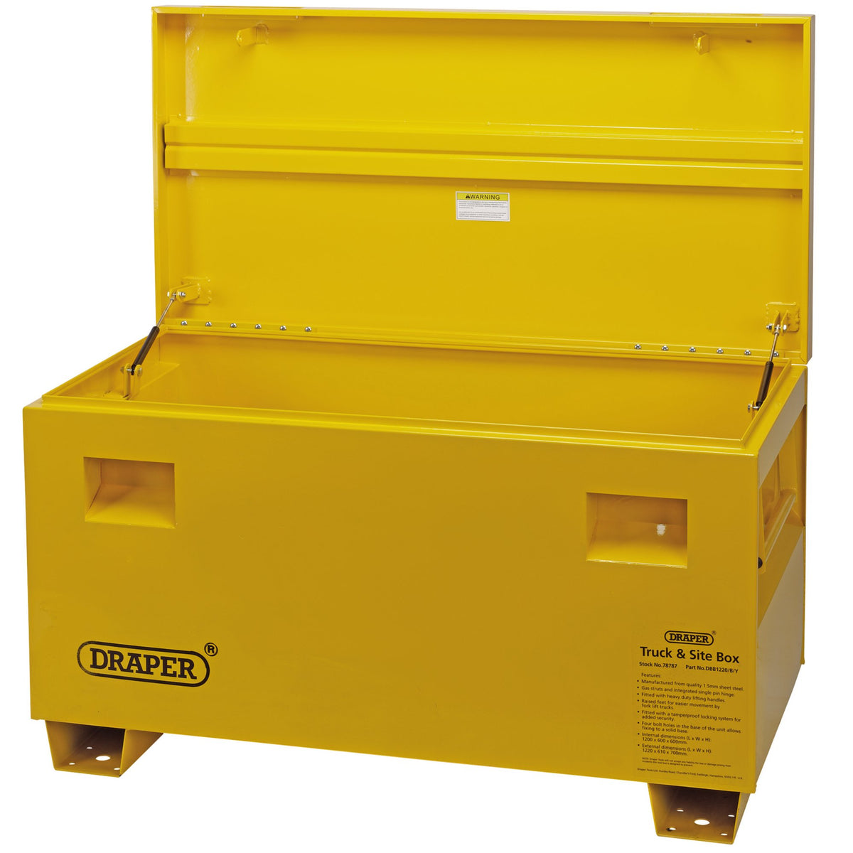 DRAPER Contractors Secure Storage Box (48 inches): Model No.DBB1220/B/Y