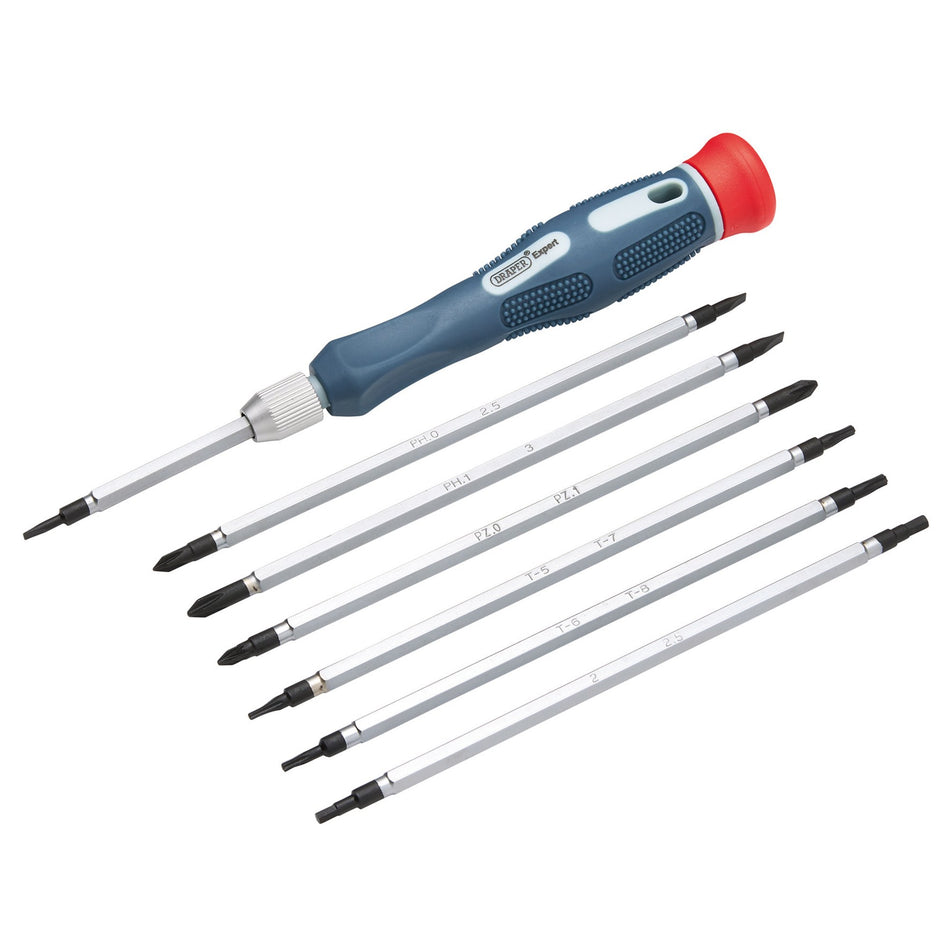 DRAPER Expert 8 Piece Reversible Precision Screwdriver Set: Model No.PSS14R