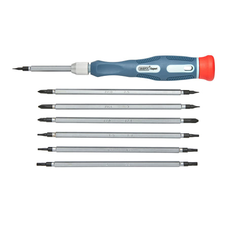 DRAPER Expert 8 Piece Reversible Precision Screwdriver Set: Model No.PSS14R