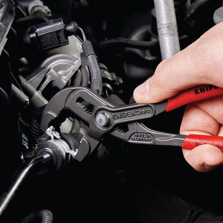 KNIPEX 85 51 180 A SB Spring Hose Clamp Pliers with non-slip plastic coating grey atramentized, 180mm : Model No. 85 51 180 A SB
