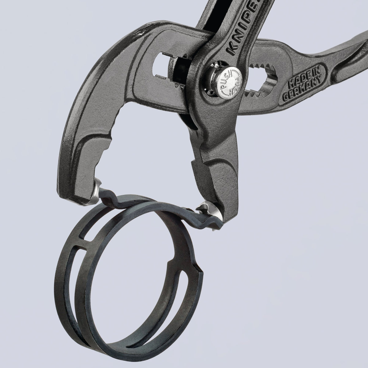 KNIPEX 85 51 180 A SB Spring Hose Clamp Pliers with non-slip plastic coating grey atramentized, 180mm : Model No. 85 51 180 A SB