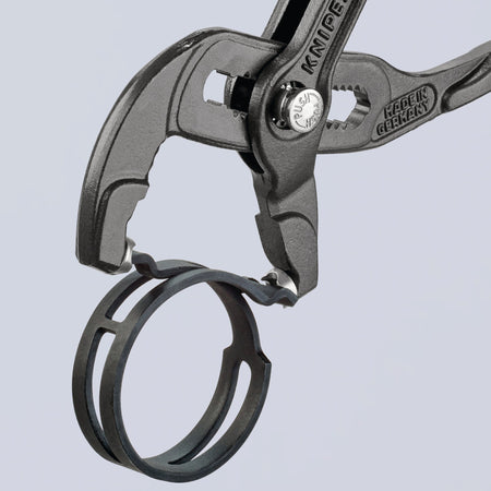 KNIPEX 85 51 180 A SB Spring Hose Clamp Pliers with non-slip plastic coating grey atramentized, 180mm : Model No. 85 51 180 A SB