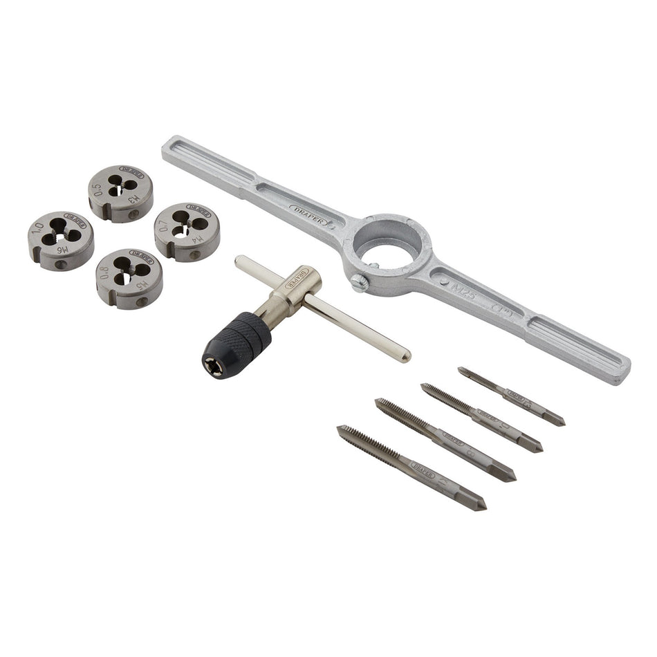 DRAPER 10 Piece Metric Tap and Die Set: Model No.10TDS/A