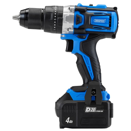 D20 20V Brushless Combi Drill with 4Ah Battery and Fast Charger: Model No. D20CD60SET