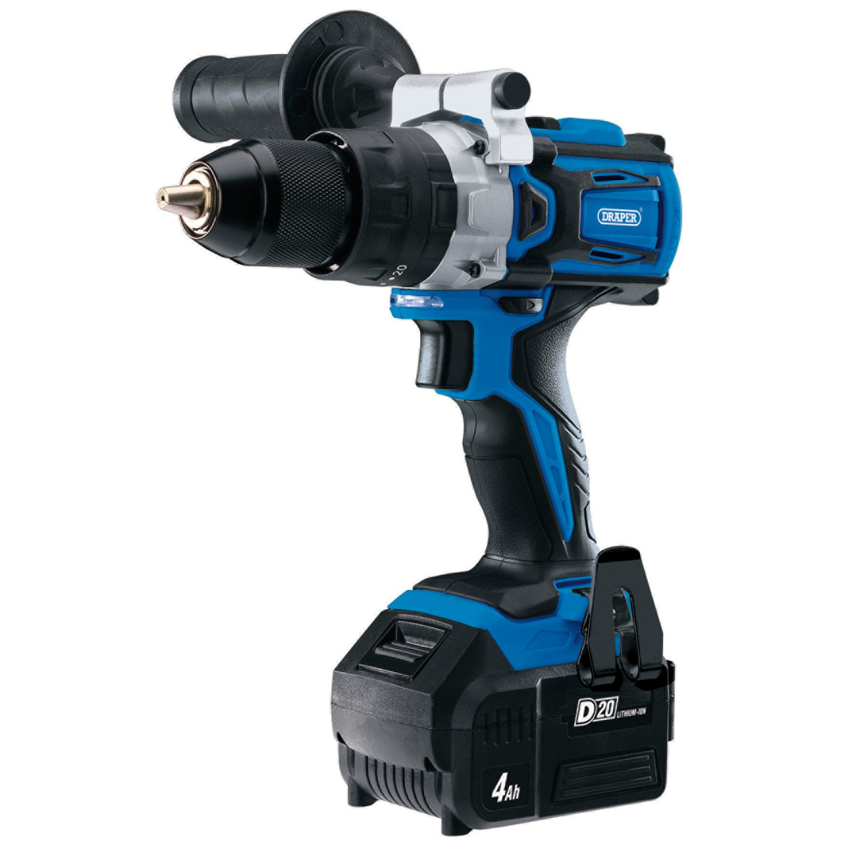D20 20V Brushless Combi Drill with 4Ah Battery and Fast Charger: Model No. D20CD60SET