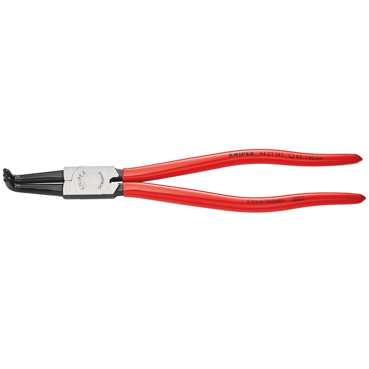 Knipex 85mm - 140mm J41 90&deg; Bent Internal Circlip Pliers : Model No.44 21 J41