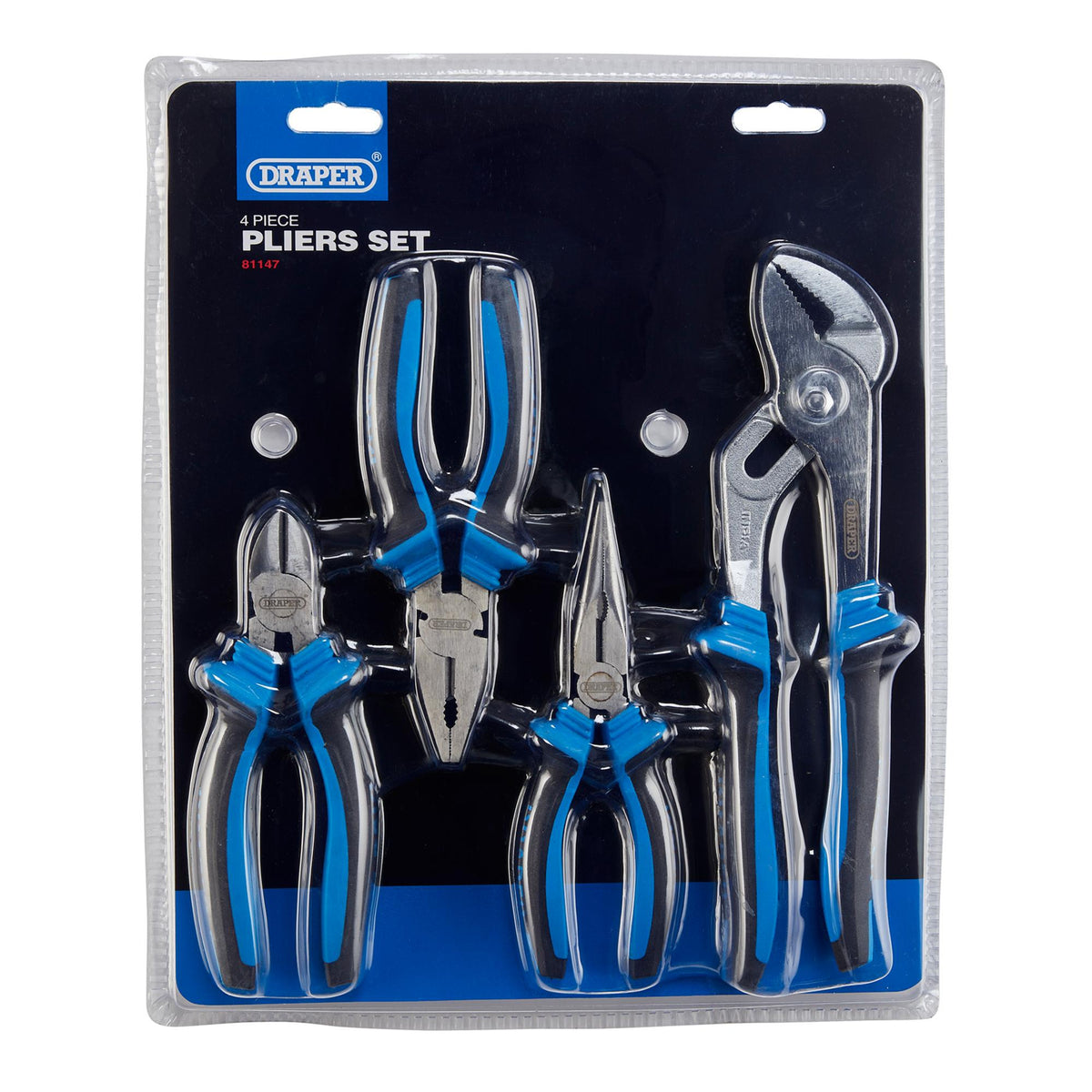 Soft Grip Pliers Set (4 piece) Model. No. SGPS/4