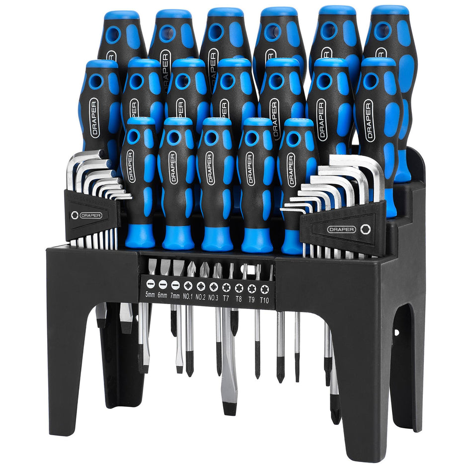 DRAPER Soft Grip Screwdriver, Hex Key and Bit Set (44 piece) : Model No.865/44