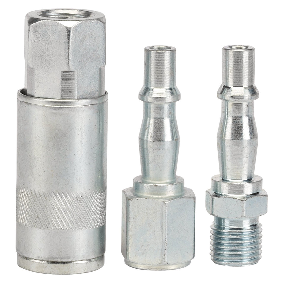 DRAPER 1/4" BSP Three Piece Air Line Coupling Set: Model No. EAC
