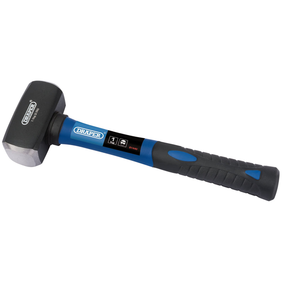 DRAPER Fibreglass Shaft Club Hammer (1kg - 2.2lb): Model No. FG3/B