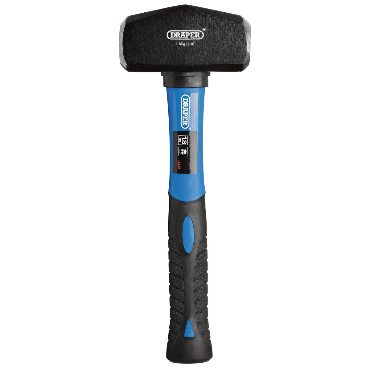 DRAPER Fibreglass Shaft Club Hammer (1.8kg - 4lb): Model No. FG3/B