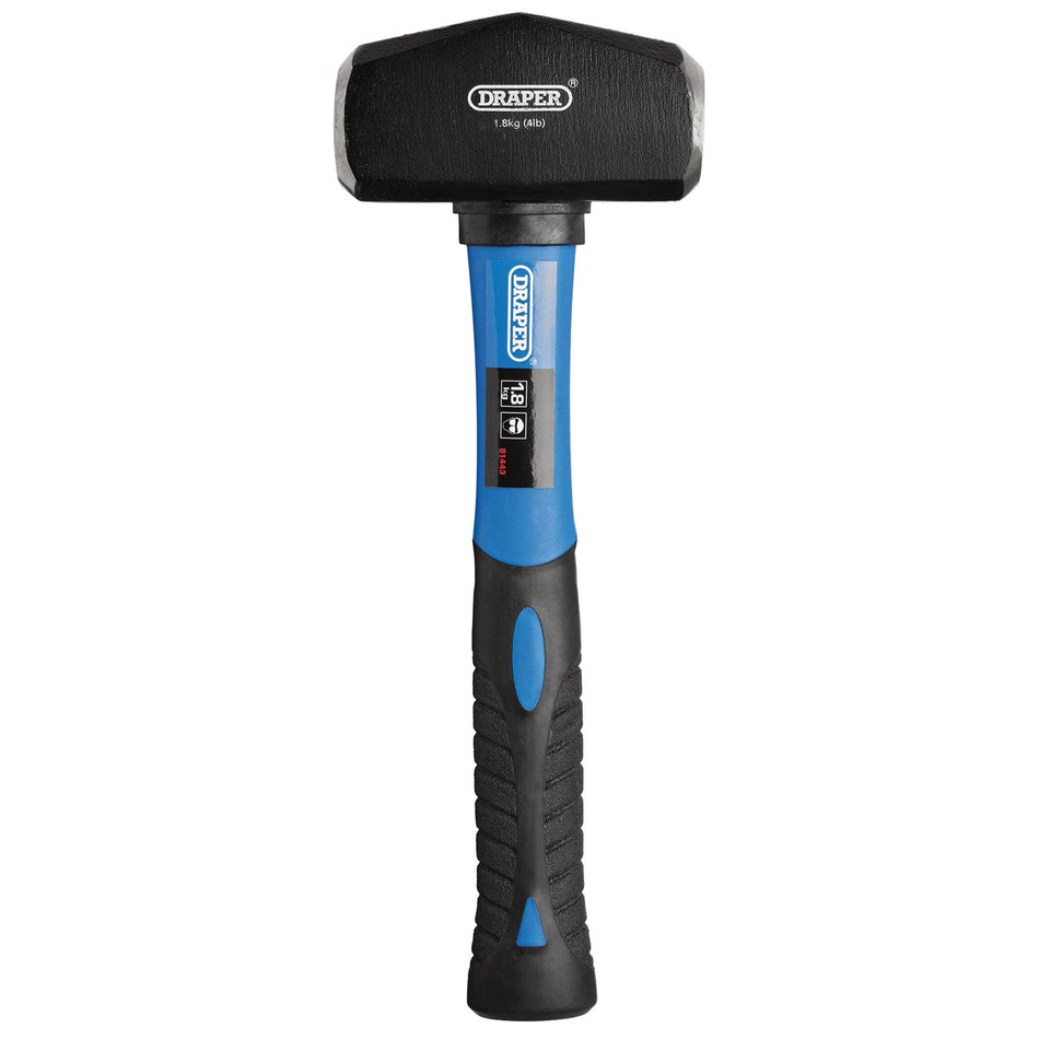DRAPER Fibreglass Shaft Club Hammer (1.8kg - 4lb): Model No. FG3/B
