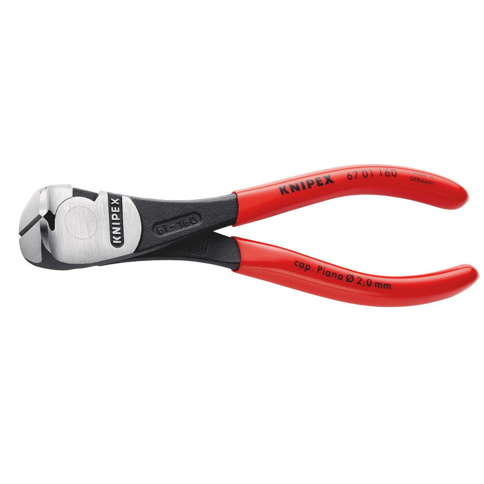 Knipex 160mm High Leverage End Cutting Pliers : Model No.67 01 160 SBE