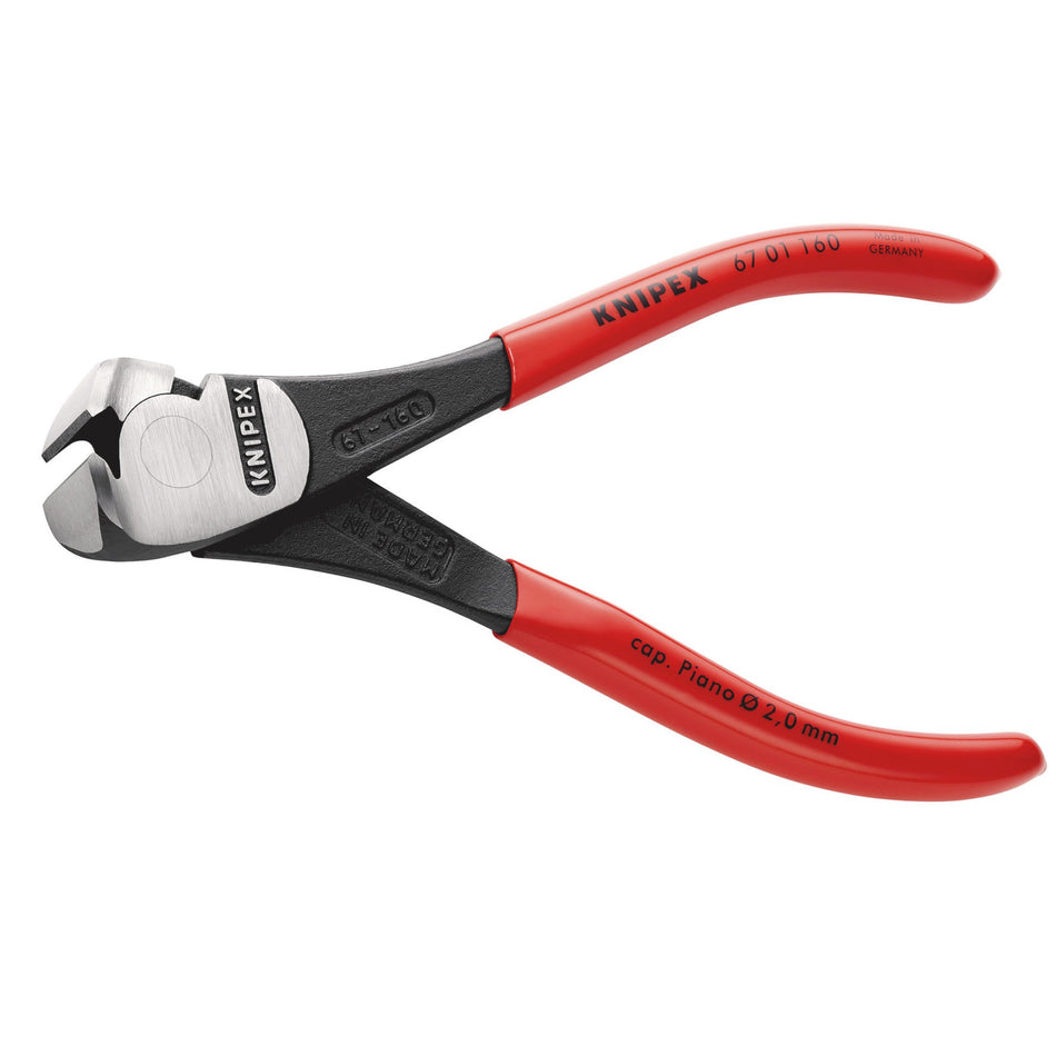 Knipex 160mm High Leverage End Cutting Pliers : Model No.67 01 160 SBE