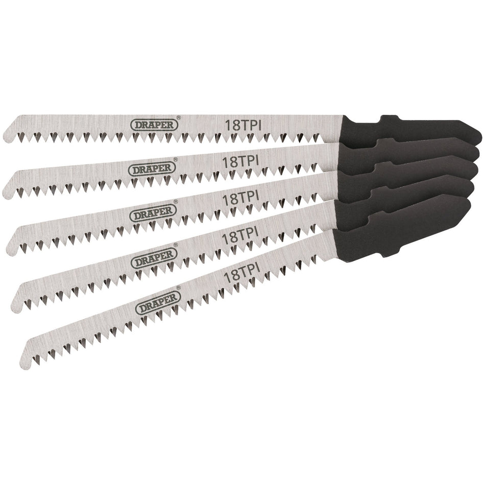 DRAPER Expert 5 Piece DT101AO 83mm Jigsaw Blade Set: Model No. DT101AO