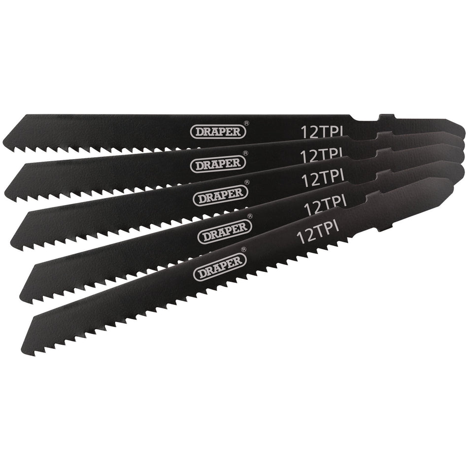 DRAPER Expert 5 Piece DT119B 92mm Jigsaw Blade Set: Model No. DT119B