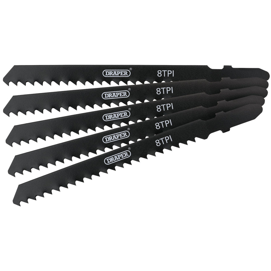 DRAPER Expert 5 Piece DT111C 100mm Jigsaw Blade Set: Model No. DT111C