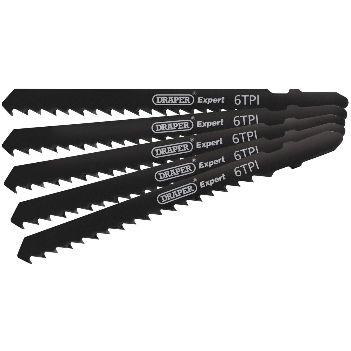 DRAPER Expert 5 Piece DT144D 100mm Jigsaw Blade Set: Model No. DT144D
