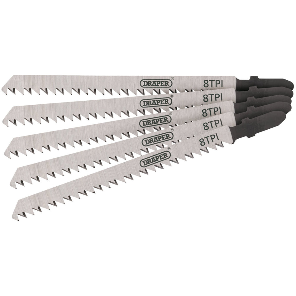 DRAPER Expert 5 Piece DT301CD 115mm Jigsaw Blade Set: Model No. DT301CD
