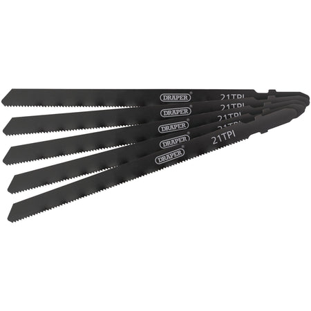 DRAPER Expert 5 Piece DT318A 130mm Jigsaw Blade Set: Model No. DT318A
