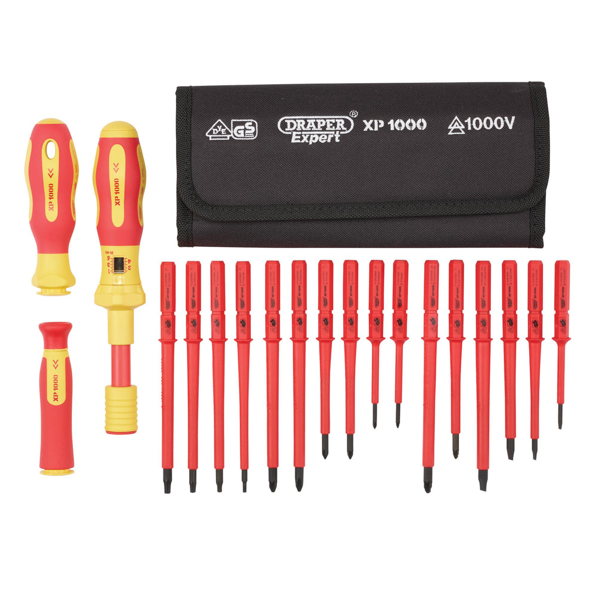DRAPER Expert Ergo PlusÂ® 19 Piece Interchangeable VDE Torque Screwdriver Set : Model No.965T/19