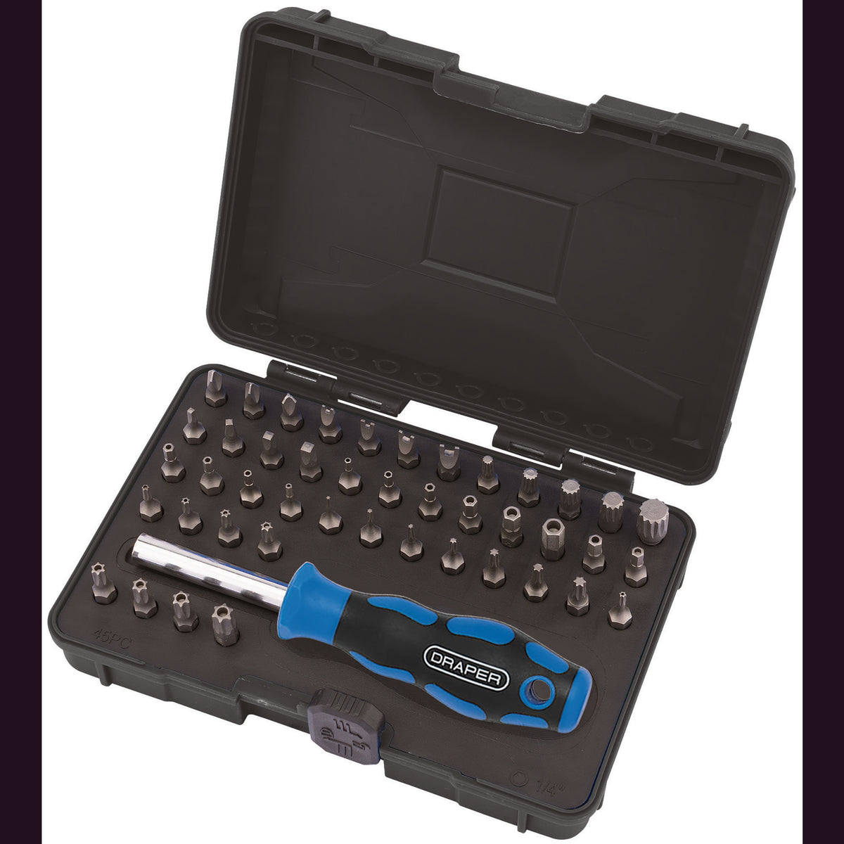 DRAPER Security Screwdriver Bit and Driver Set (45 piece): Model No. MBH45