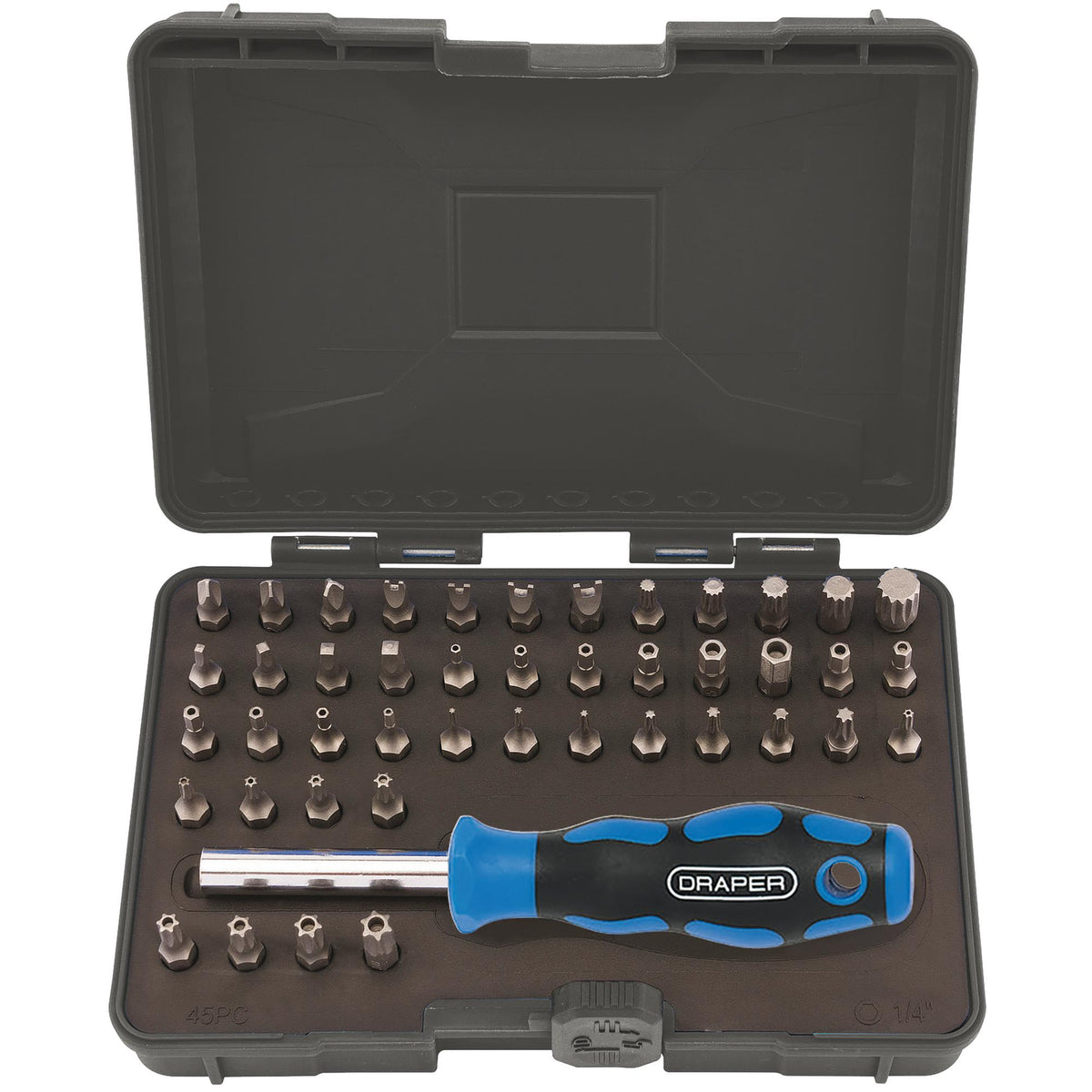 DRAPER Security Screwdriver Bit and Driver Set (45 piece): Model No. MBH45