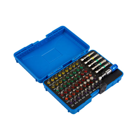 DRAPER Coloured Screwdriver Bit Set With Magnetic Holder (60 piece): Model No. CMBH60