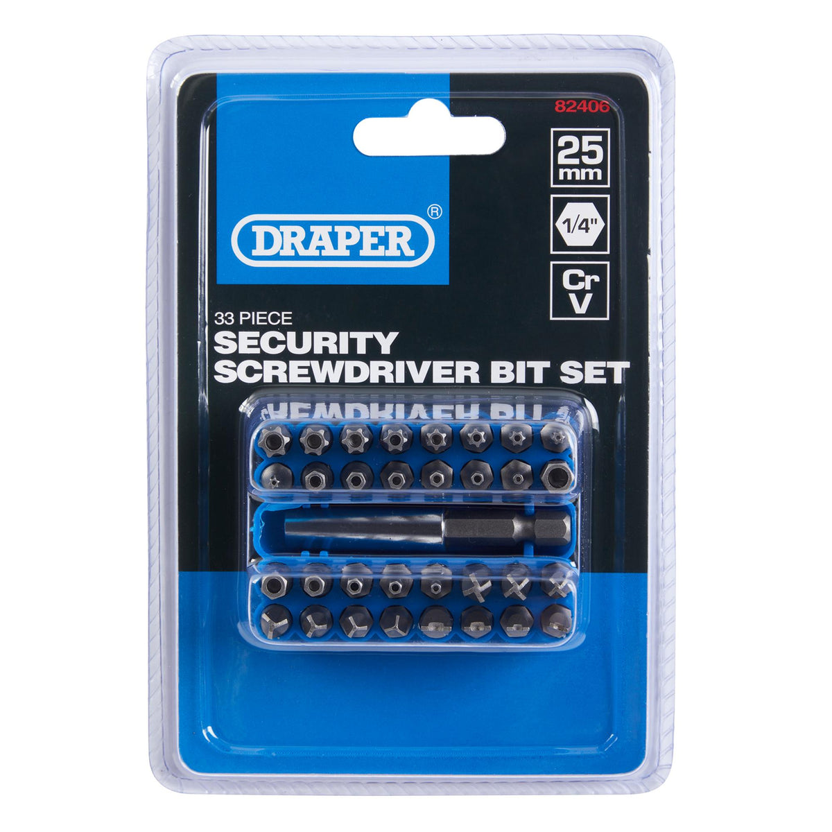 DRAPER Security Bit Set (33 Piece): Model No. SEC33/B