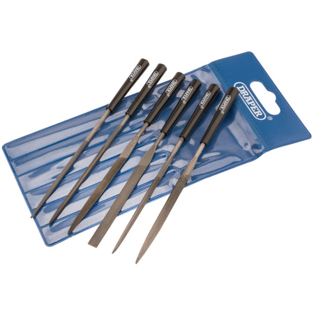 DRAPER 6 Piece 140mm Needle File Set: Model No. 4883/6D