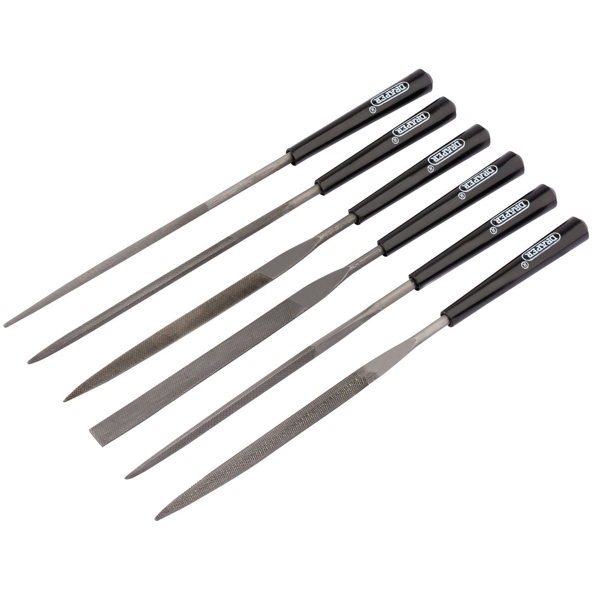DRAPER 6 Piece 140mm Needle File Set: Model No. 4883/6D