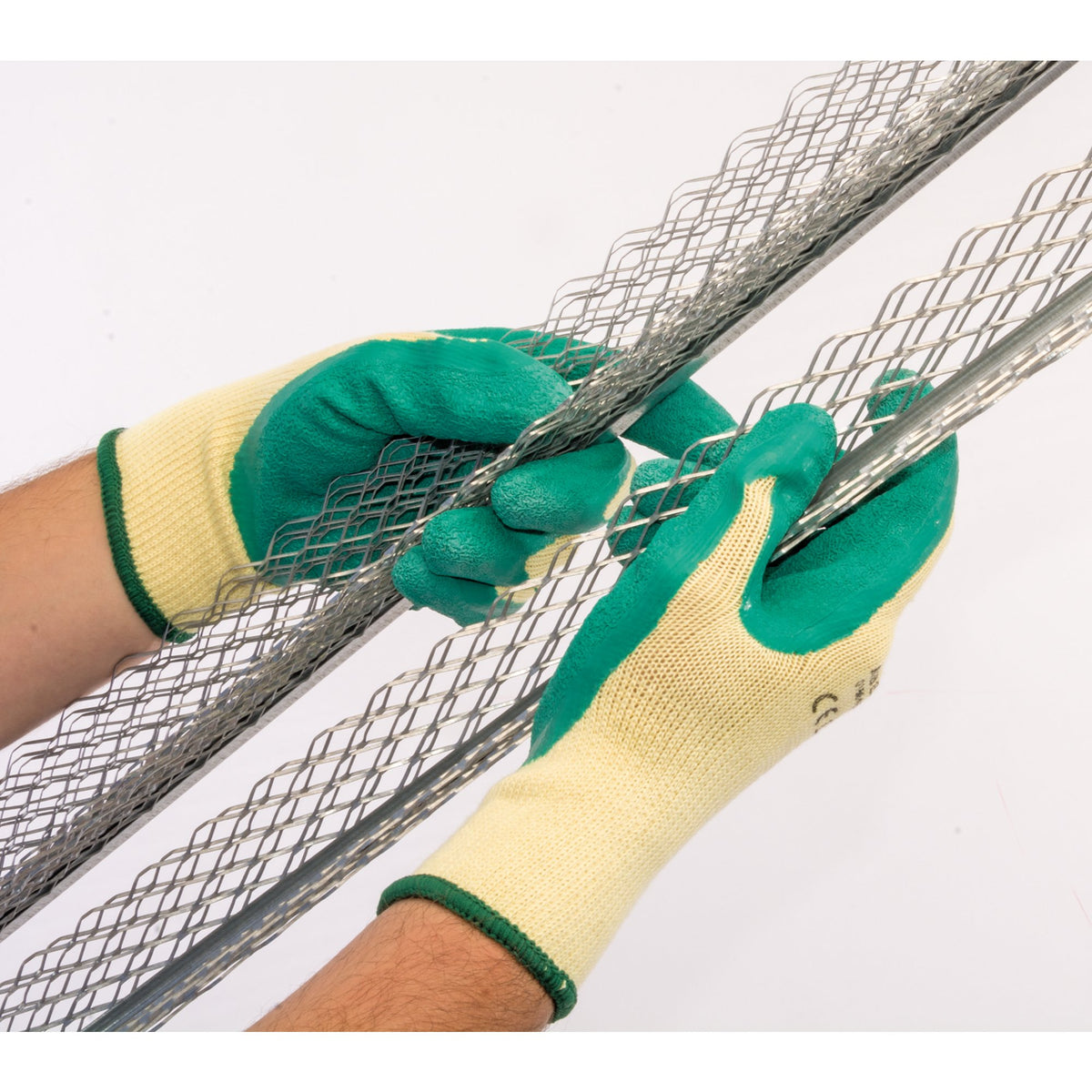 DRAPER Green Heavy Duty Latex Coated Work Gloves - Large: Model No. HDLGA/B