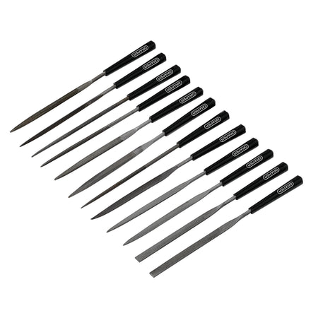 DRAPER 140mm Needle File Set (12 Piece): Model No. 4884/12D