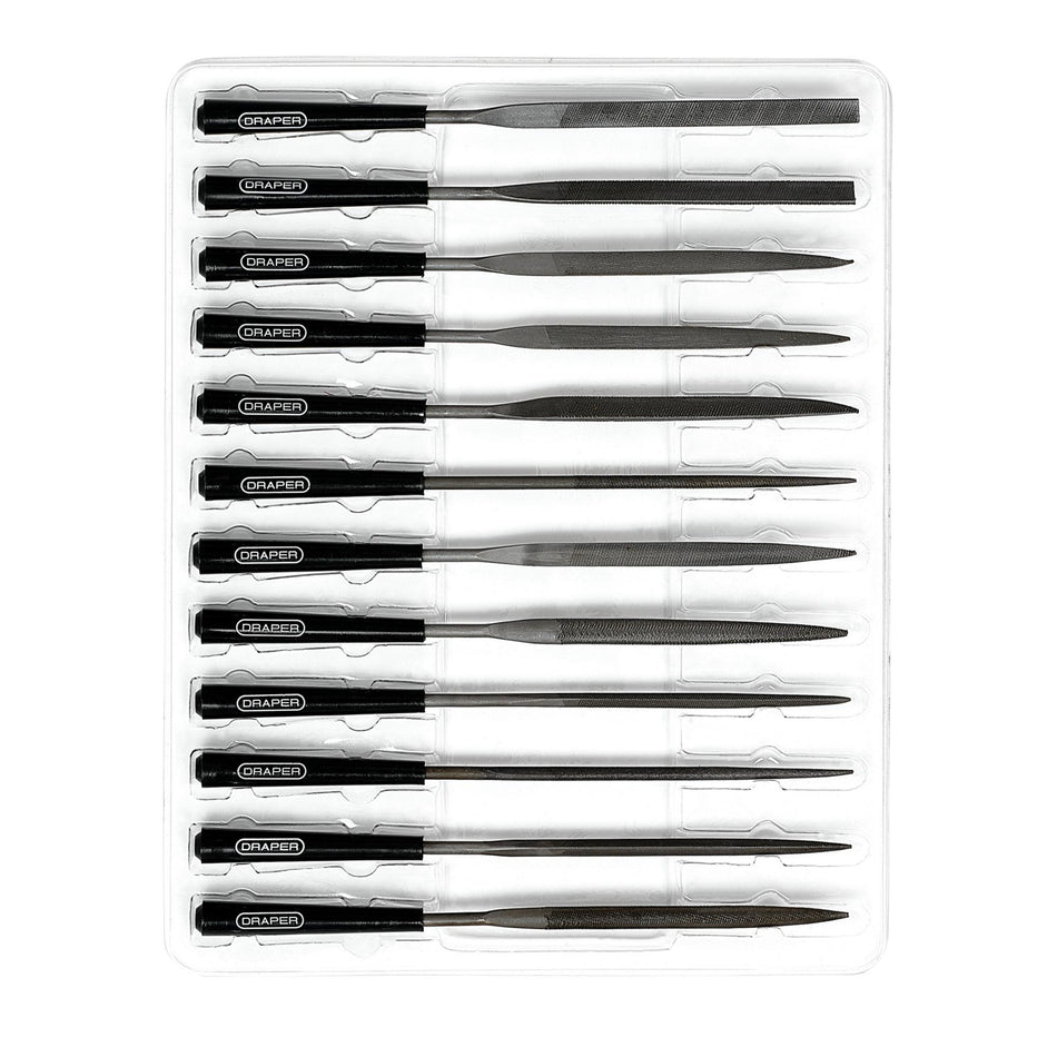 DRAPER 140mm Needle File Set (12 Piece): Model No. 4884/12D