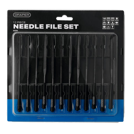 DRAPER 140mm Needle File Set (12 Piece): Model No. 4884/12D