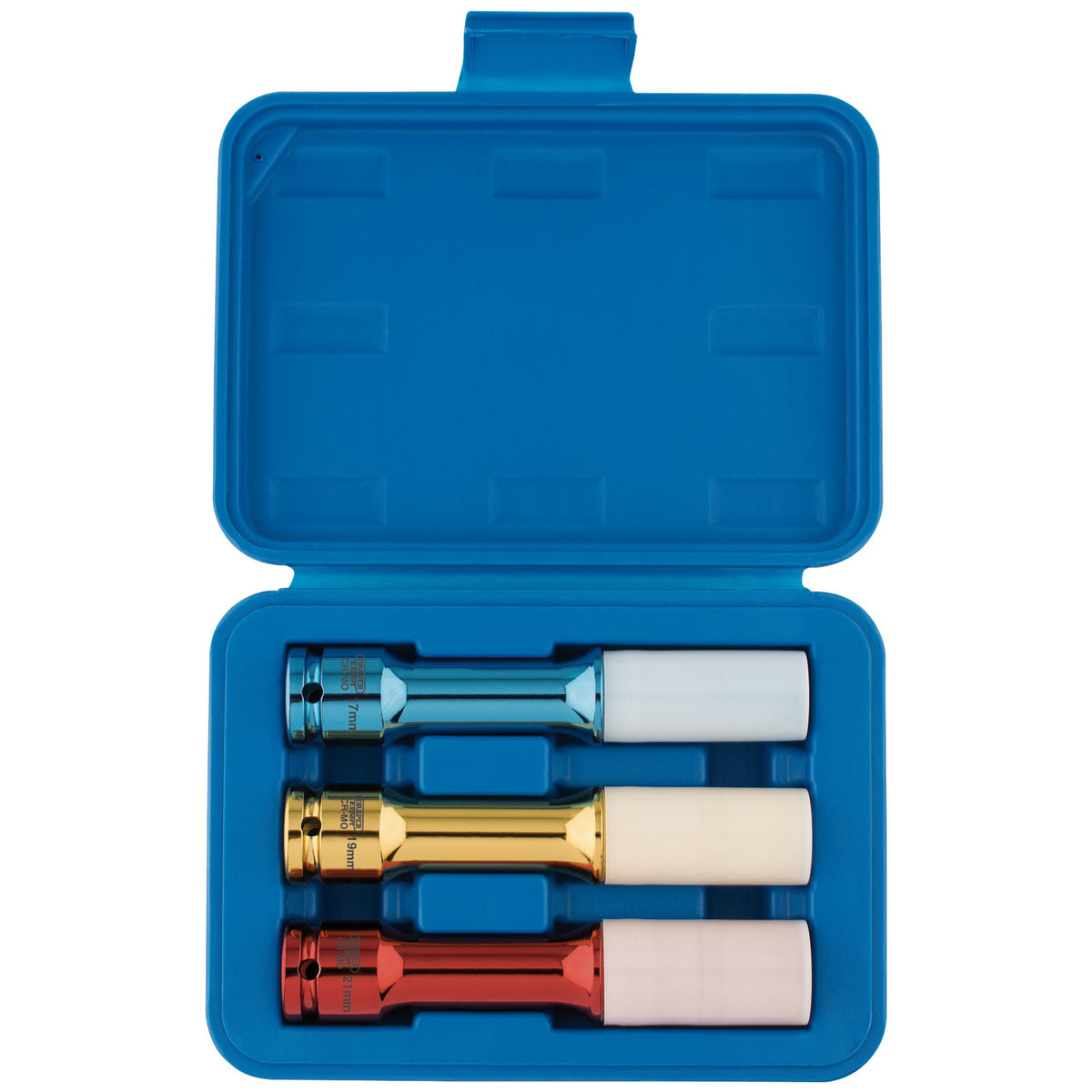 1/2" Sq. Dr. Long Reach Wheel Nut Sockets for Alloy Wheels (3 Piece): Model No. AWNSS/3/LR