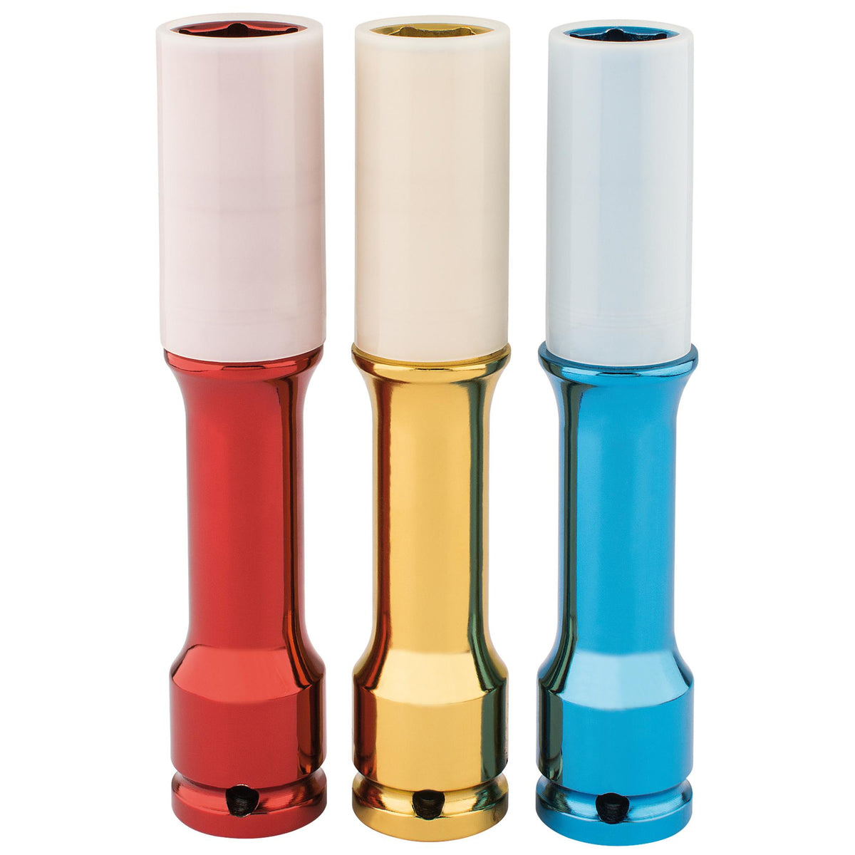 1/2" Sq. Dr. Long Reach Wheel Nut Sockets for Alloy Wheels (3 Piece): Model No. AWNSS/3/LR