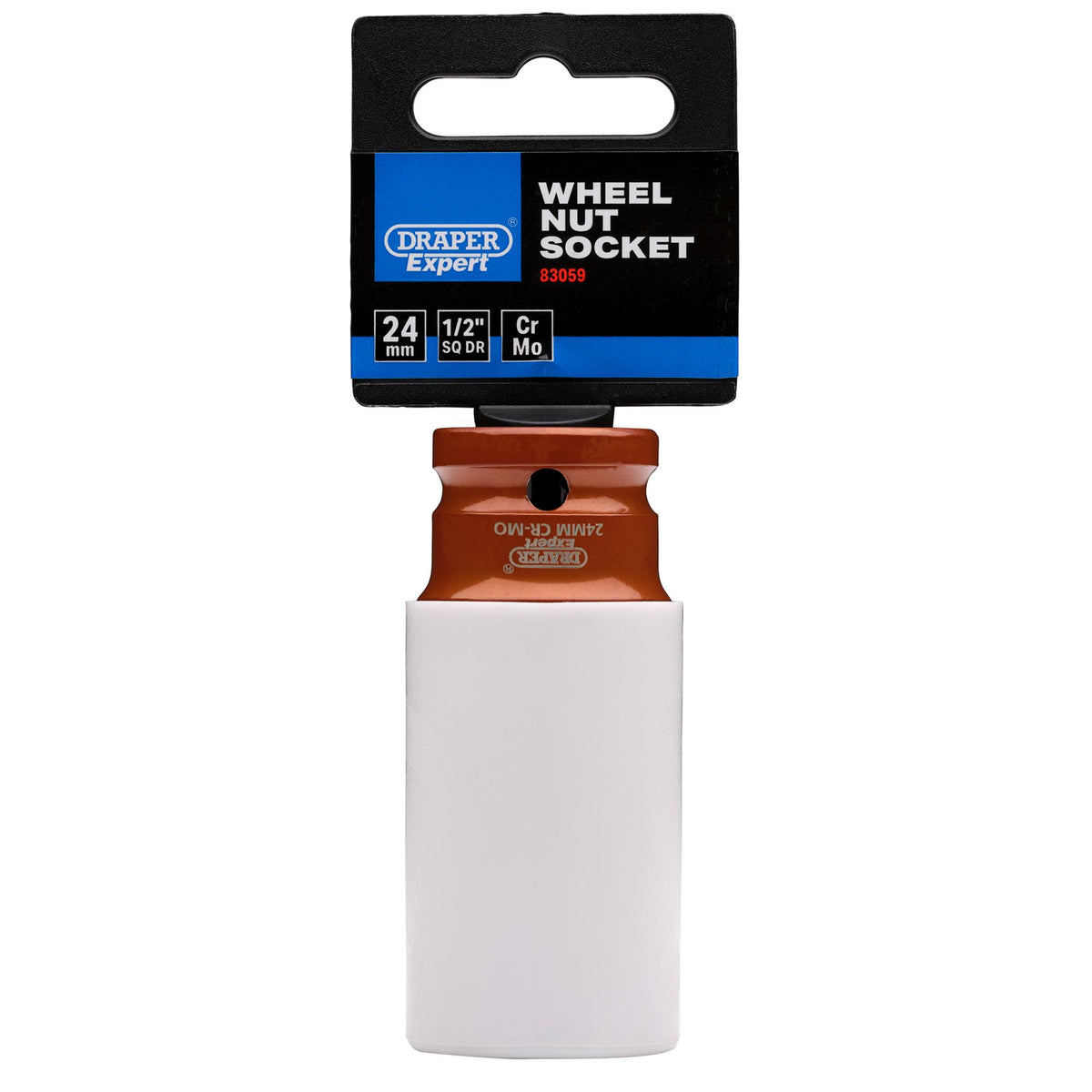 1/2" Sq. Dr. HI-TORQ Wheel Nut Socket for Alloy Wheels (24mm): Model No. AWNS/24MM