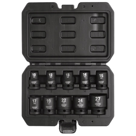 1/2" Sq. Dr. Metric Impact Socket Set (10 Piece): Model No.410/10/MM