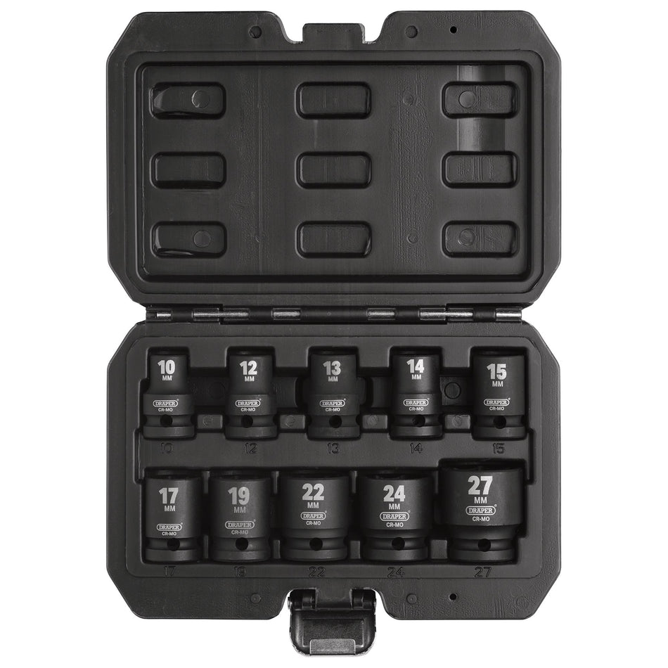 1/2" Sq. Dr. Metric Impact Socket Set (10 Piece): Model No.410/10/MM