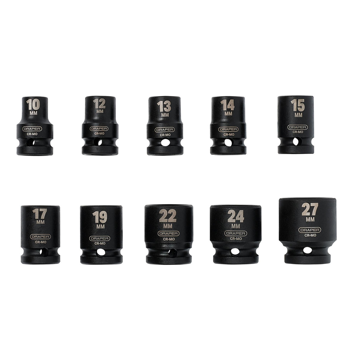 1/2" Sq. Dr. Metric Impact Socket Set (10 Piece): Model No.410/10/MM