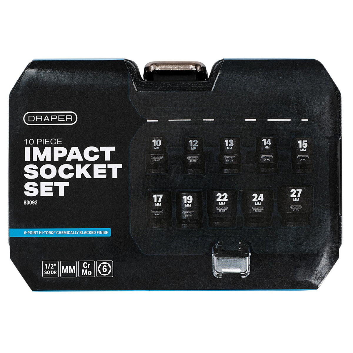 1/2" Sq. Dr. Metric Impact Socket Set (10 Piece): Model No.410/10/MM