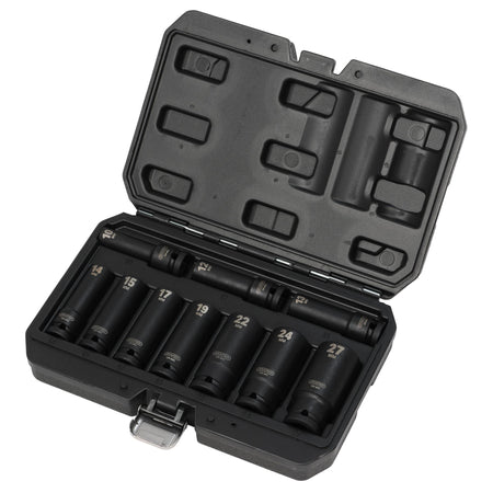 1/2" Sq. Dr. Metric Deep Impact Socket Set (10 Piece): Model No.410D/10/MM