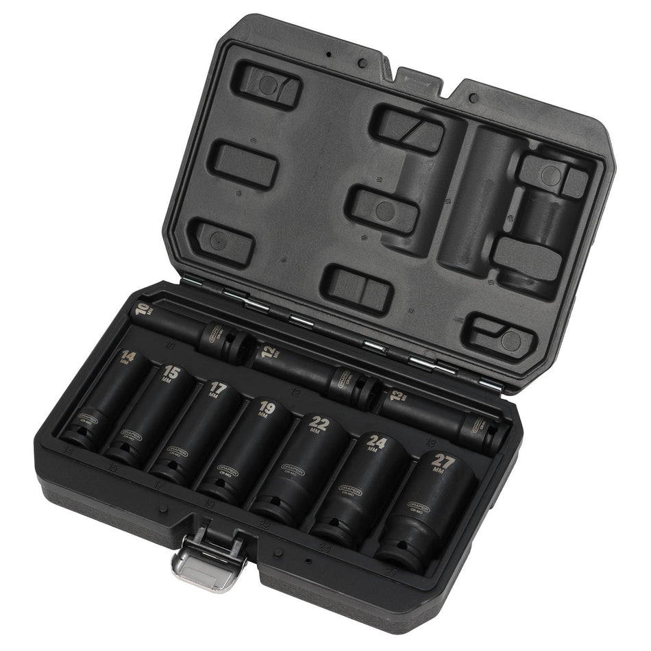 1/2" Sq. Dr. Metric Deep Impact Socket Set (10 Piece): Model No.410D/10/MM