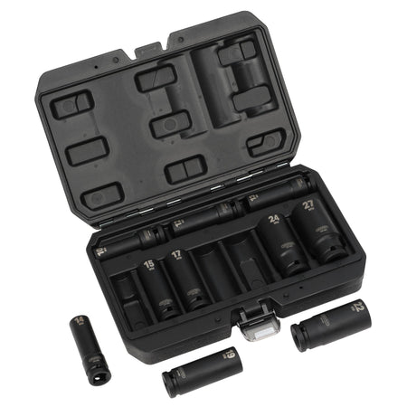 1/2" Sq. Dr. Metric Deep Impact Socket Set (10 Piece): Model No.410D/10/MM